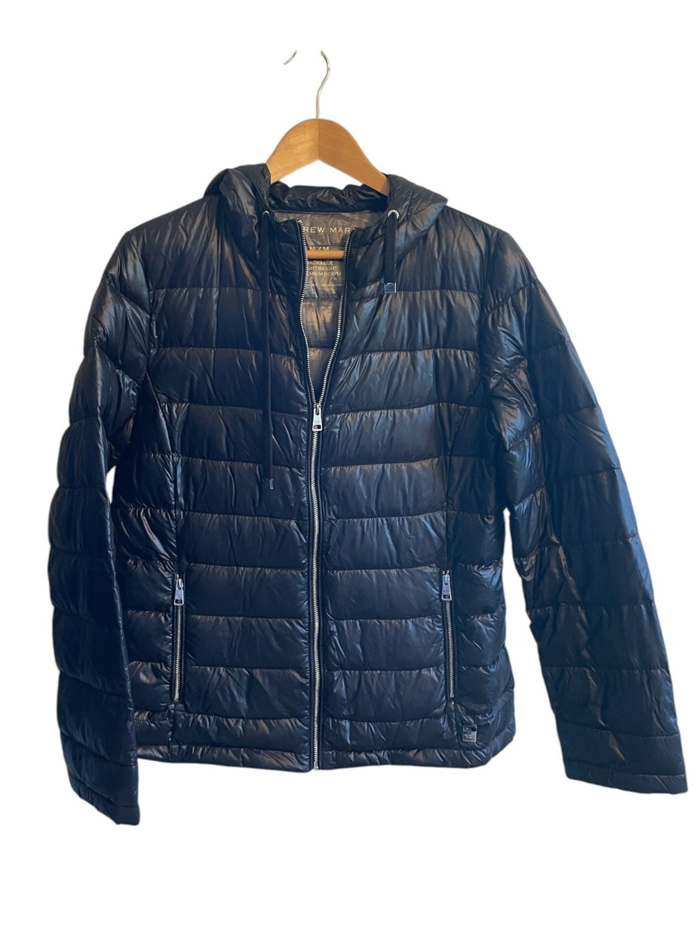G7- Andrew Marc Medium Med packable premium down lightweight Quilted Jacket